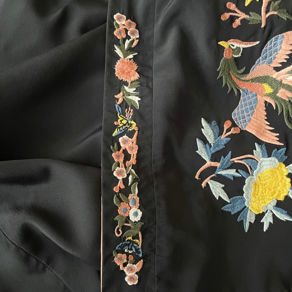 Top Shop Kimono Size 6 Black/Peach Reversible - Picture 10 of 12